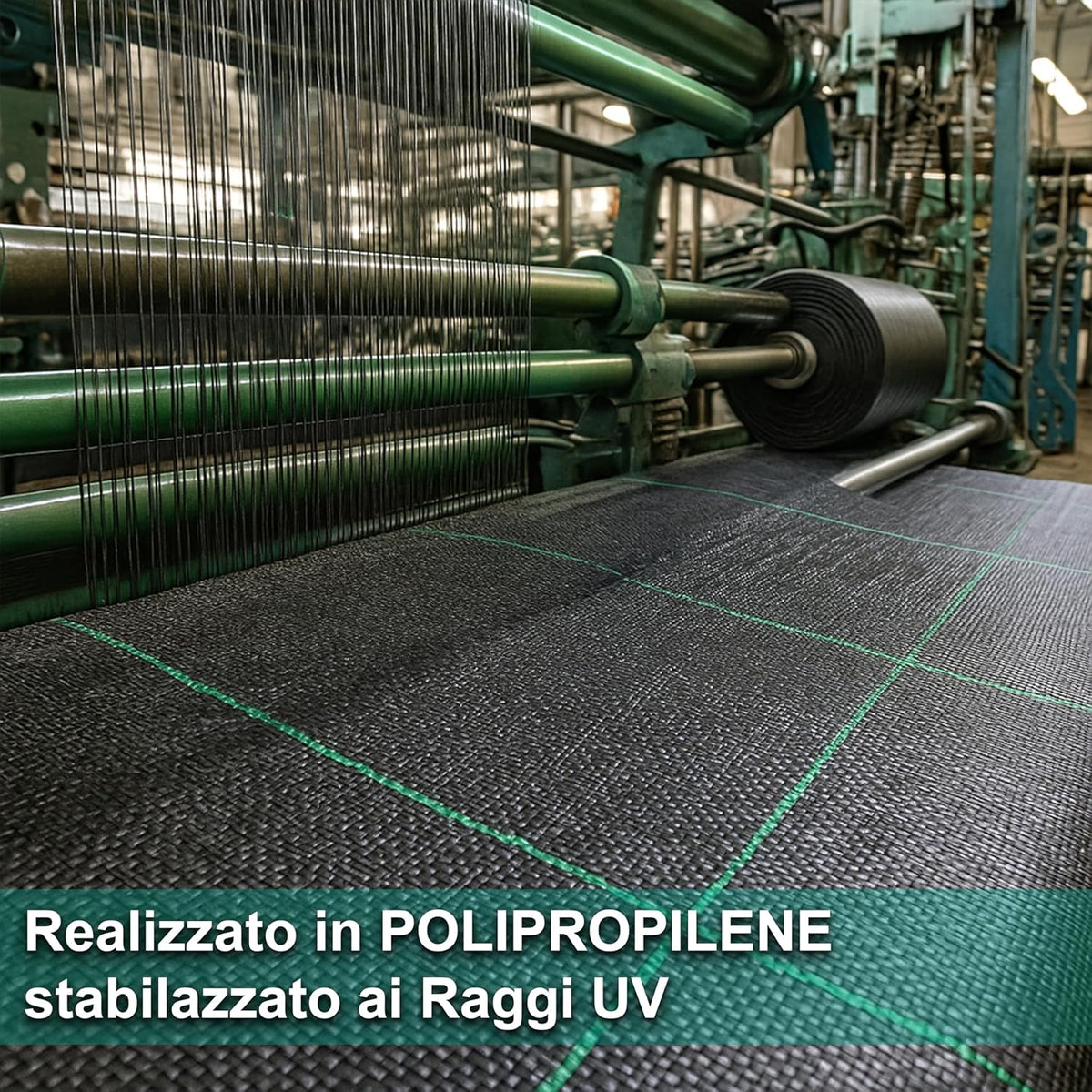 Telo pacciamatura 1x10 m anti-erbacce in polietilene 100 g/m²
Tessuto resistente anti-UV traspirante per orto e giardino
Copertura impermeabile contro infestanti facile da installare