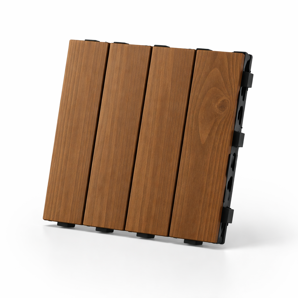 MAKA mattonella piastrella Legno a incastro Kit 12 pezzi puzzle 1,08 m2