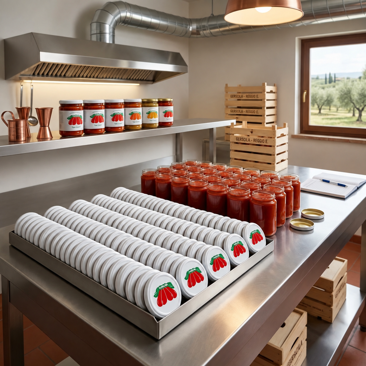 Tappi per Passata di Pomodoro 100 Pezzi 53-82 mm