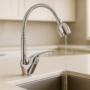 Rubinetto Miscelatore Cucina Flessibile con Attacco Doccia, Design Moderno