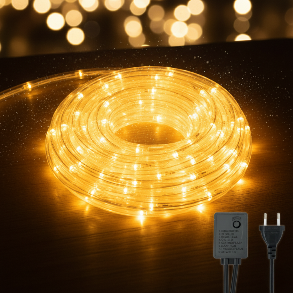 Tubo LED Luminoso 10/20m Multicolore IP65 Esterno Natale Festa Giardino Decorazioni