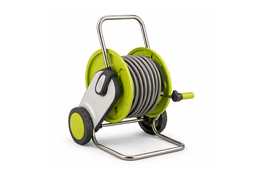Carrello Avvolgitubo da Giardino 30m con Pistola 8 Getti