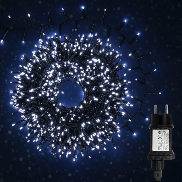 Luci di Natale 500 LED 20m Catena Luminosa IP44 Interno Esterno Decorazioni Natalizie