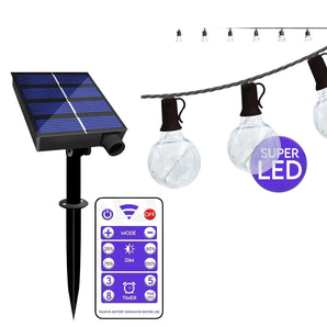 Catena Luminosa Esterno Solare LED 8M  IP54 Impermeabile 20 Luci 7 Giochi di Luce