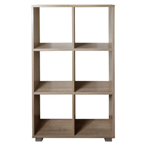 Socrate Wooden Bookcase with 6 Shelves