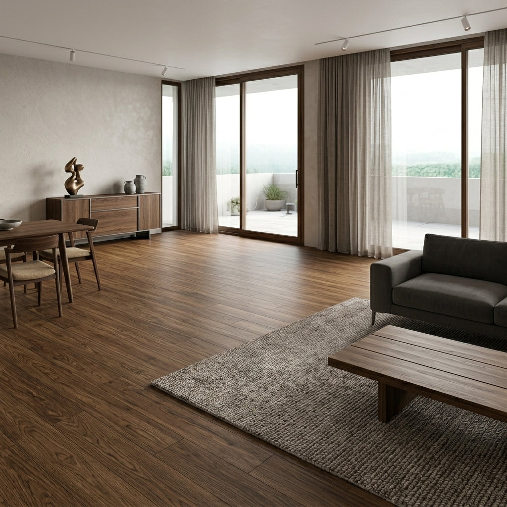 Pavimento PVC Adesivo Effetto Quercia Scura 2mq
