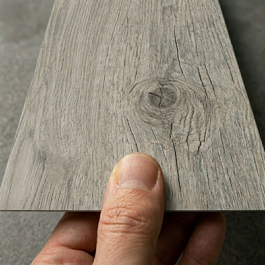 Adhesive PVC flooring with aged oak effect 2m2