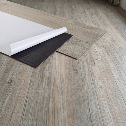 Adhesive PVC flooring with aged oak effect 2m2