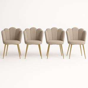 Sedia da Pranzo Milly set da 4- Ergonomica e Imbottita, Design Moderno