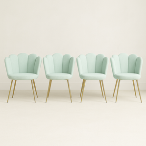 Sedia da Pranzo Milly set da 4- Ergonomica e Imbottita, Design Moderno