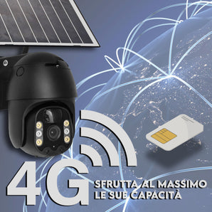 Maka Telecamera WiFi Esterno - Sorveglianza Solare, Visione Notturna 4K, Rilevamento PIR