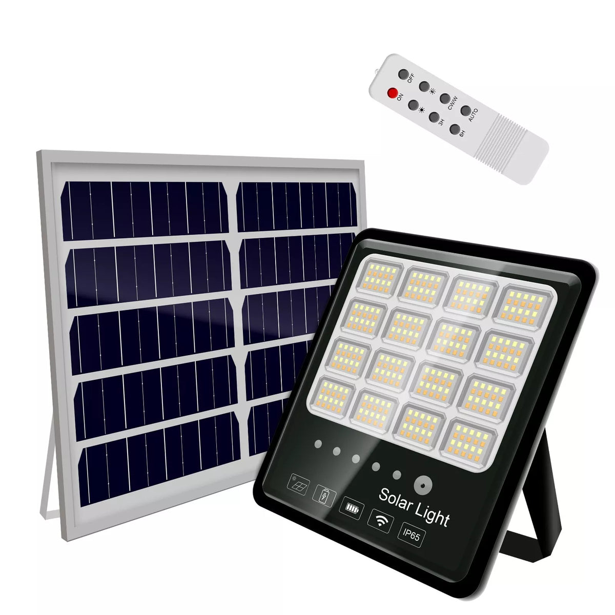 Faro LED Solare da Esterno con Pannello Fotovoltaico