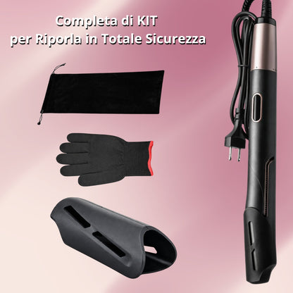 Piastra Capelli 2 in 1 Liscia e Arriccia con Temperatura Regolabile