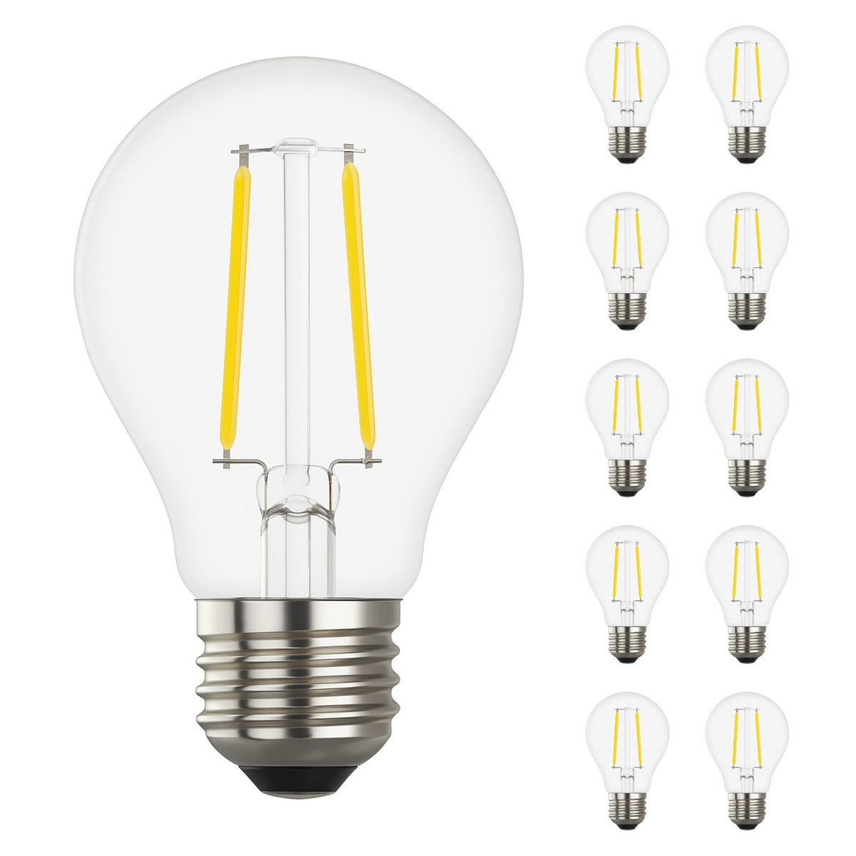 Lampadine LED Filamento E27 2W equivalente a 22W 3500K Luce Calda Vintage 10 Pezzi