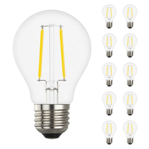Lampadine LED Filamento E27 2W equivalente a 22W 3500K Luce Calda Vintage 10 Pezzi