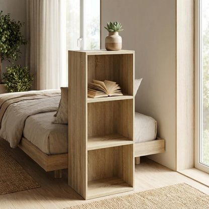 Libreria da Terra in Legno Verticale Salvaspazio con Ripiani