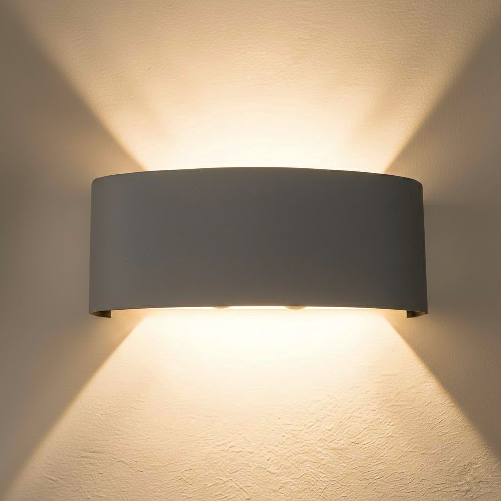 Applique LED Up Down 24W IP65 Grigio da Esterno