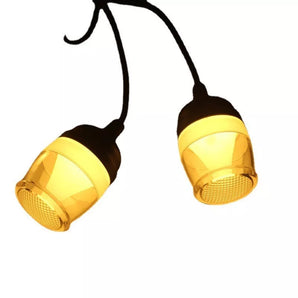 Catena di Luci Solari da Esterno, 12 Lampadine 12m, IP65, Luce Calda 2700K