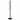 Appendiabiti da terra Jerry nero in metallo alto 173 cm con base circolare
