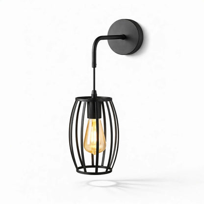 Applique da Parete E27 Industriale Interni Bianco o Nero