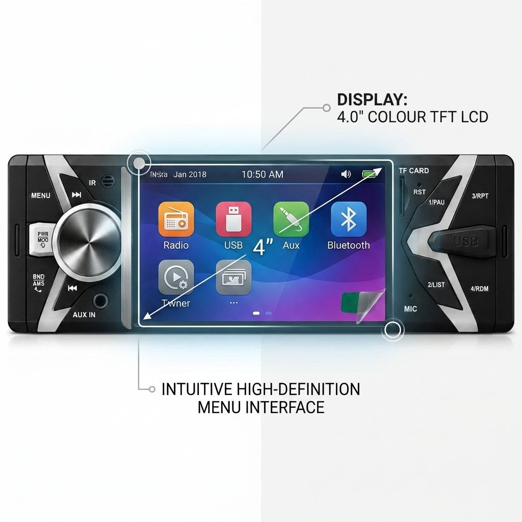 Dimensioni autoradio 1 DIN 188 x 58 x 100 mm
