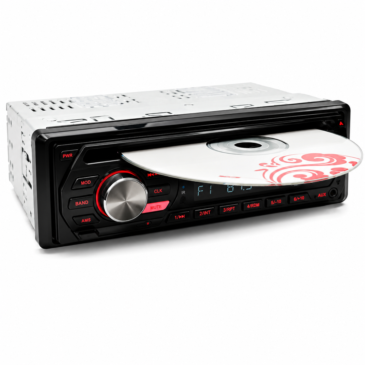 Autoradio 1 DIN con disco CD inserito