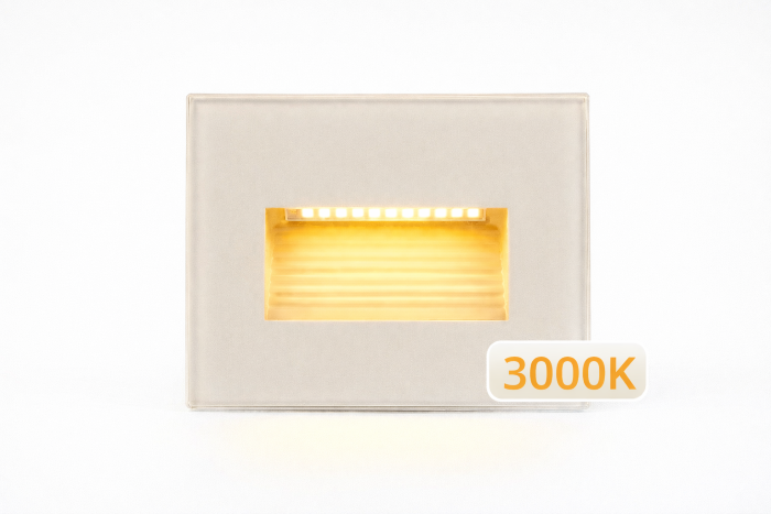 Segnapasso LED Incasso 4,5W IP65 Asimmetrico per Scatola 503 LUCE CALDA 3000K