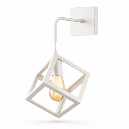 Applique da Parete Cubo E27 Moderna in Alluminio per Interni