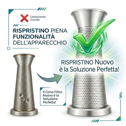 Cono filtro N3 nuovo come ricambio per passapomodoro