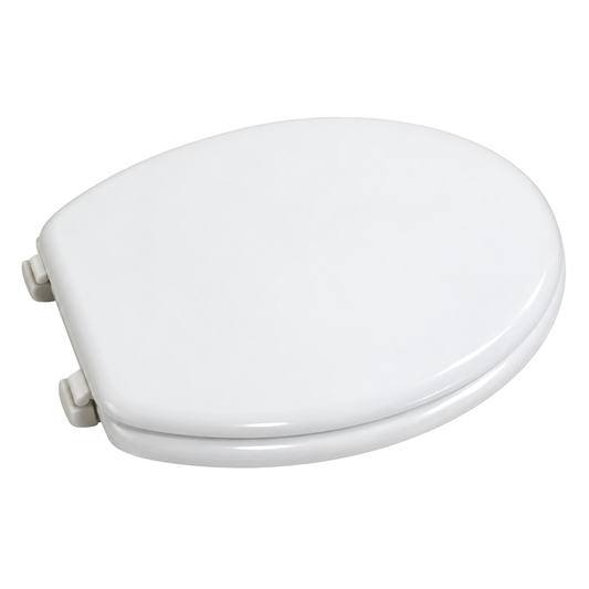 Copriwater universale in legno bianco modello classico