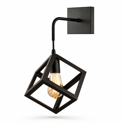 Applique da Parete Cubo E27 Moderna in Alluminio per Interni