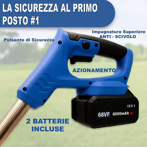 Decespugliatore Elettrico a Batteria 800W con 2 Batterie Tagliaerba