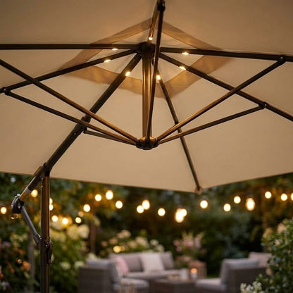 Ombrellone Decentrato Beige da Giardino Ø300 cm