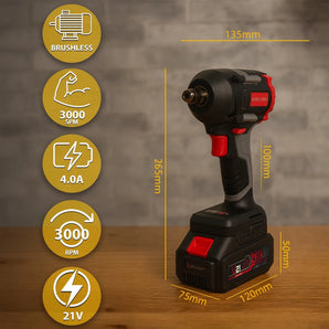 Avvitatore a Impulsi 21V 400Nm Brushless con Valigetta 2x4,0Ah
