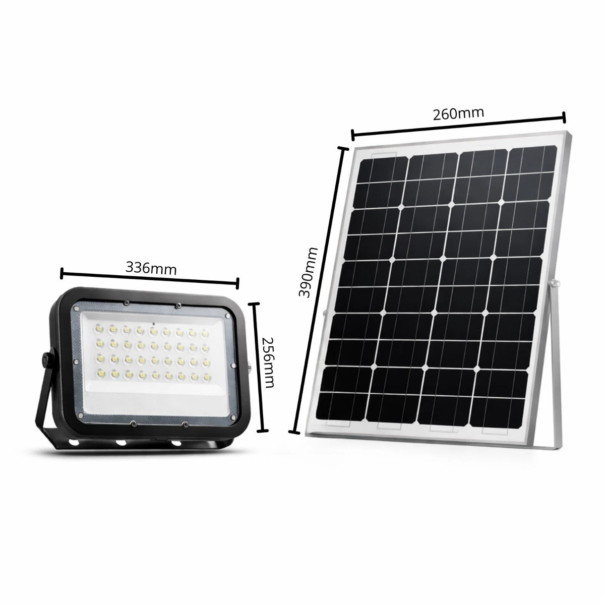 Faro LED Solare Esterno IP65 con Pannello 50W 200W 300W