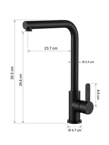 Miscelatore Cucina Nero Monocomando Canna Alta