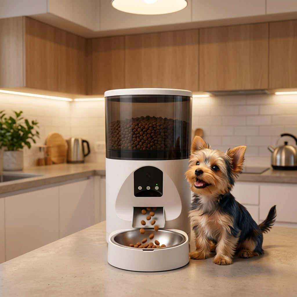Distributore automatico di crocchette per cani
