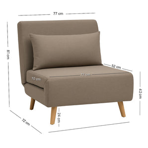 divanetto Relax "Bobo" Trasformabile salvaspazio poltrona minimal