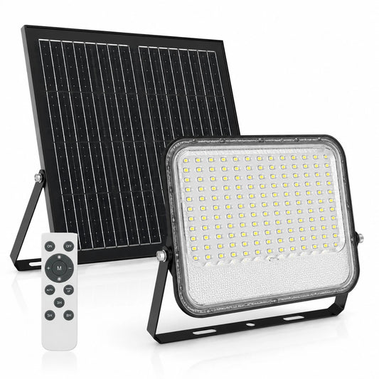 Faro LED Solare 300W con Pannello Separato e Telecomando