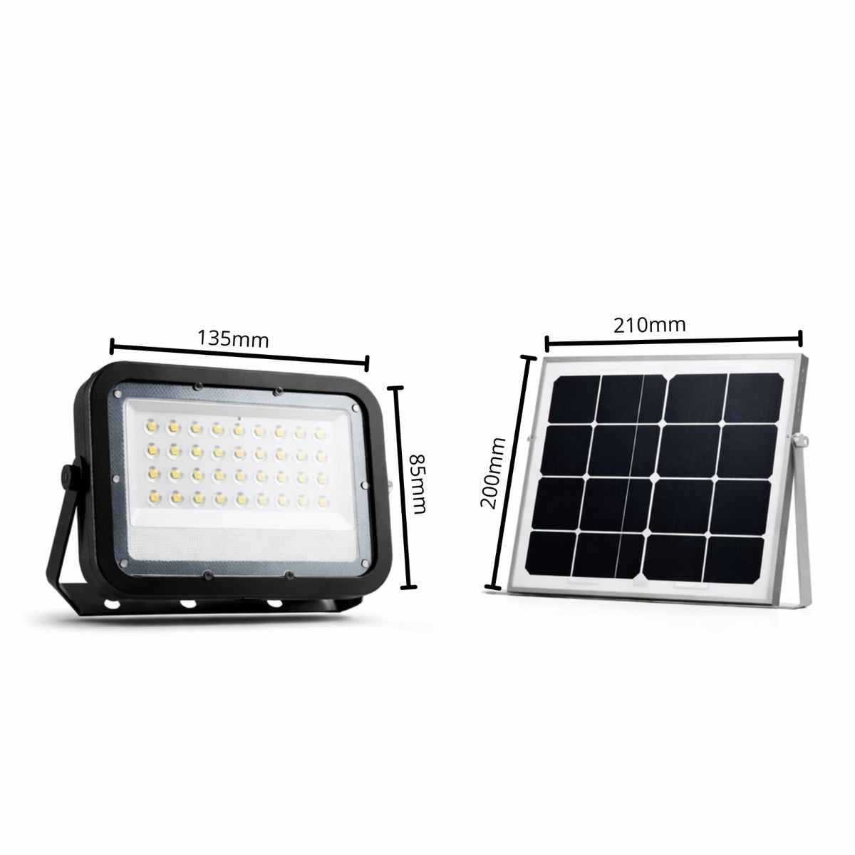 Faro LED Solare Esterno IP65 con Pannello 50W 200W 300W