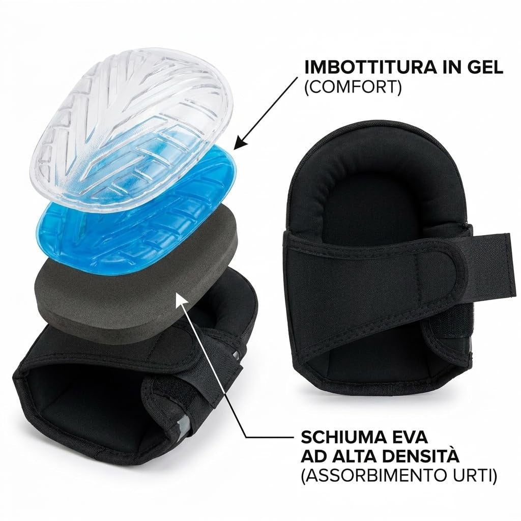 Ginocchiere da Lavoro Ergonomiche con Gel ed EVA