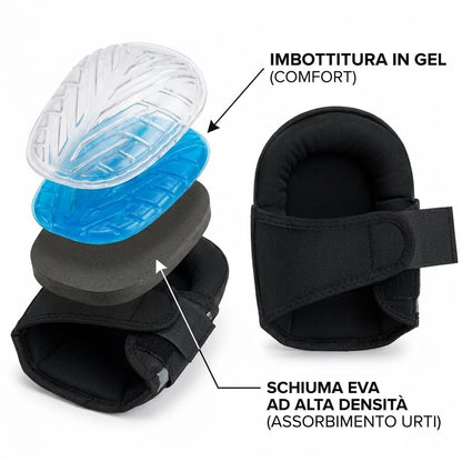 Ginocchiere da Lavoro Ergonomiche con Gel ed EVA