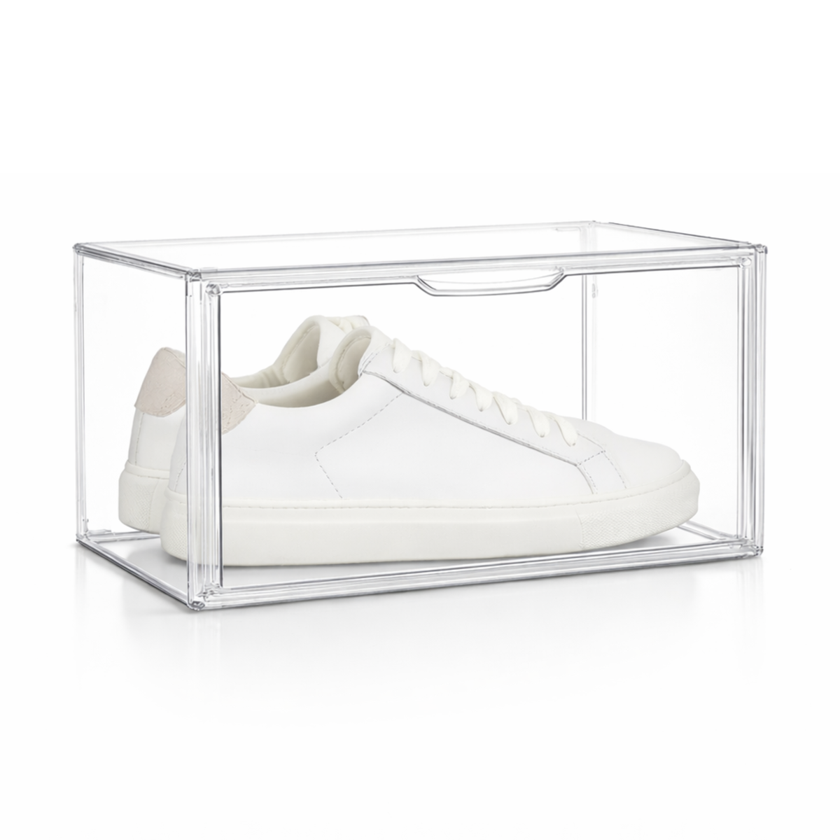 Scatole Porta Scarpe Trasparenti Impilabili con Chiusura Magnetica