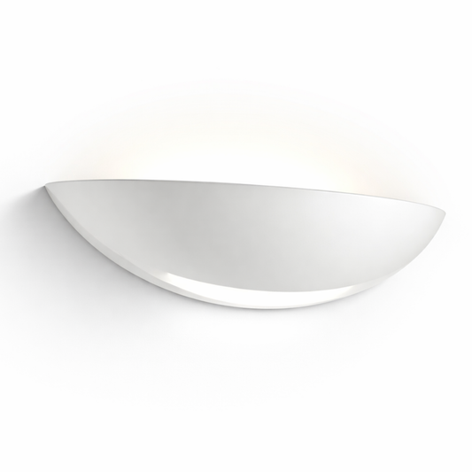 Applique da Parete in Gesso Verniciabile Mezzaluna Luce R7S