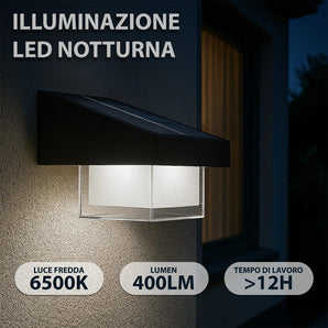 Coppia Applique Solari LED da Esterno 40W con Sensori IPX4