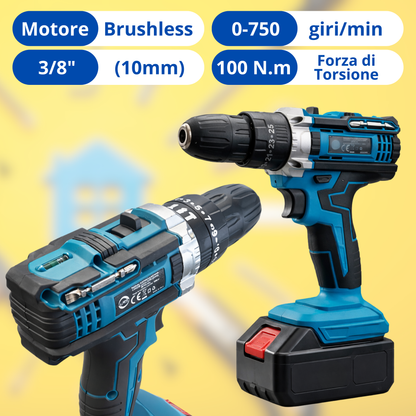 Elettroutensili Cordless 5 in 1 88V con 2 Batterie kit