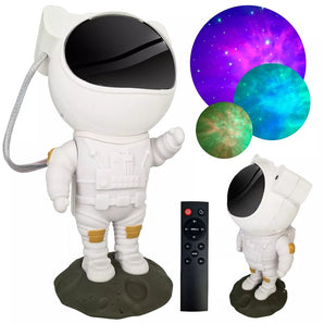 Proiettore LED Astronauta Galaxy con Telecomando e Timer USB