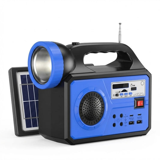 Lampada Solare Portatile con Radio e Power Bank