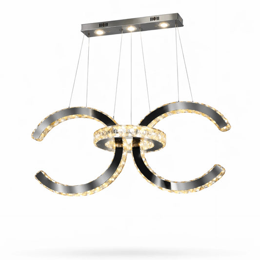 Lampadario a Sospensione Moderno LED in Cristallo