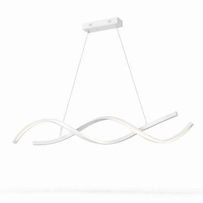 Lampadario LED a Sospensione Design Intreccio Bianco e Argento Cambio Temperatura 48W